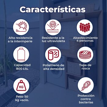 Tinaco Multicapa Beige Resistec Rotoplas 800 L 1.02X1.20