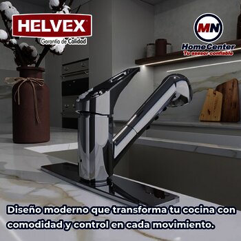 Llave Monomando para fregadero cabezal retráctil Ergo Helvex