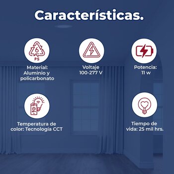 Luminario led empotrado 6 pulgadas luz blanco