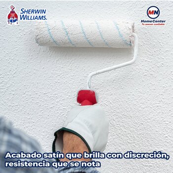 Pintura Vinil Acrilica Satinada Platinum Extra White 19 L
