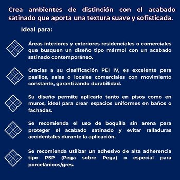 Piso Tipo Mármol Veleta Cesantoni 45 x 90 cm Rectificado