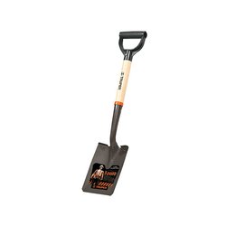 Pala cajuelera cuadrada, puño "D" mango de madera, Truper