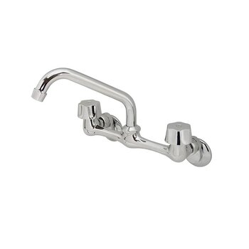 Llave Mezcladora 8" a la Pared Para Fregadero Sin Cubierta Rugo