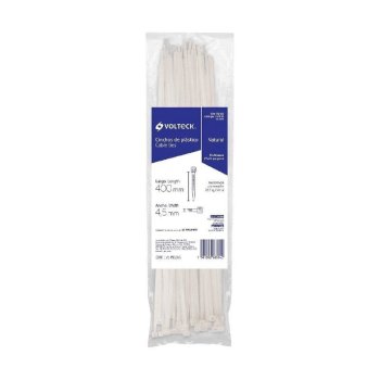 Cincho Plástico Volteck Natural 40 cm Tensión 22 kg