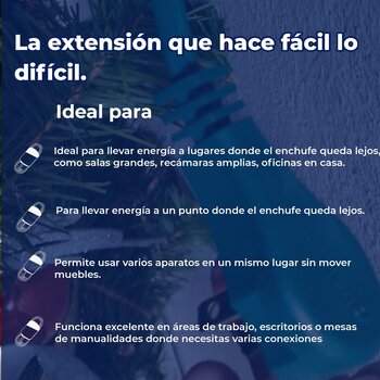 Extensión Eléctrica Domestica 6 M Verde Clavija Plana