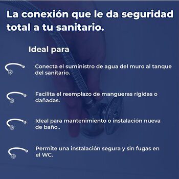 Manguera Para Sanitario Flexible Fluidmaster 13 mm x 22 mm