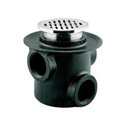 Coladera Helvex Tres Bocas Rejilla Redonda 1342-H