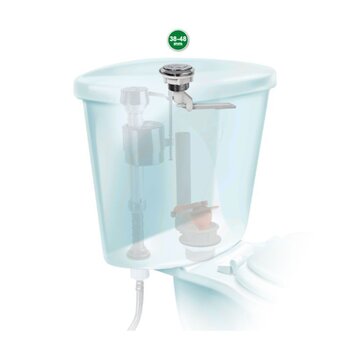 Botón Cromado de Descarga Sencilla Para WC Fluidmaster