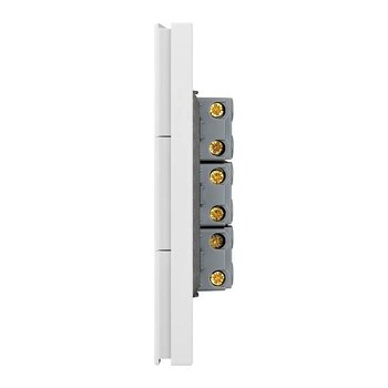 Placa 3 Apagadores Sencillos Lucek Flat Blanco