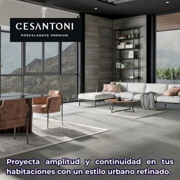 Piso Tipo Cemento Leighton gray Cesantoni 60X120 cm rectificado