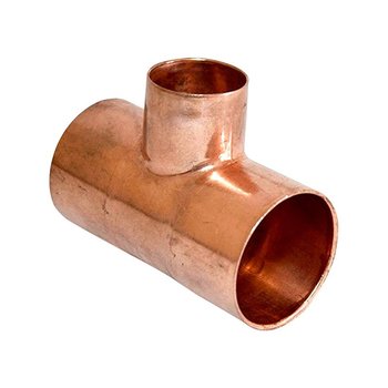 Tee Cobre Reducida 19 x 13 x 19 mm ¾ x ½ x ¾