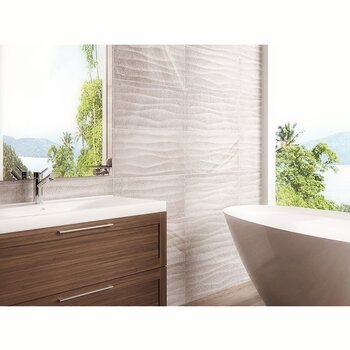 Muro Oslo Waves Daltile 30 x 60 cm White ZOO1