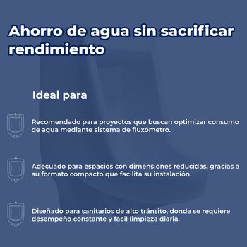 Mingitorio Cato Terra II Blanco de Cerámica para Baño de 3.8 L