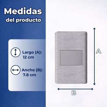 Placa Ciega Color Plata Luxica