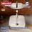 Lavabo de sobreponer rebosadero una perforación Blanco Helvex