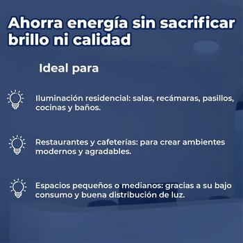 Luminario flat eco 5 pulgadas led 6 watts luz blanca