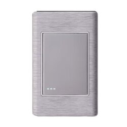 Placa Con 1 Apagador Sencillo Plata Luxica