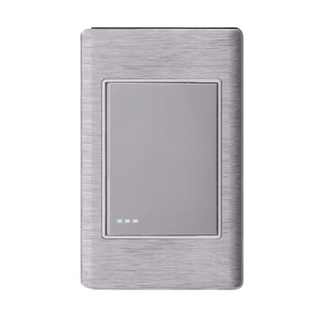Placa Con 1 Apagador Sencillo Plata Luxica