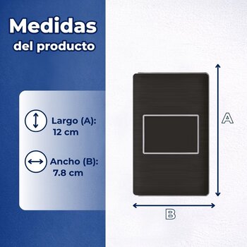 Placa Ciega Color Negro Luxica