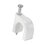 Grapa Curva Cable Coaxial Volteck 20 pz Blanca
