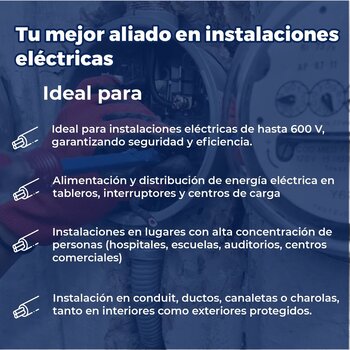 Cable Eléctrico Negro 100 M Cal 8 THW-LS