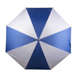 Paraguas portátil para lluvia estilo golf azul y blanco