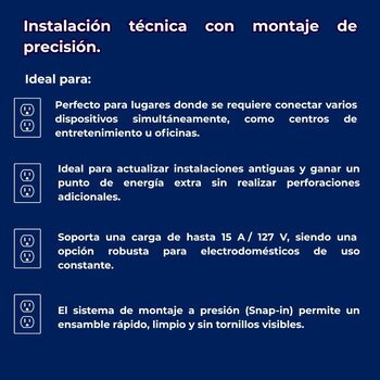 Placa de Contacto Duplex Color Blanco Luxica