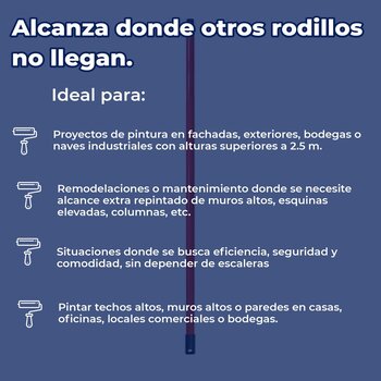 Extensión Para Rodillo Metálica Byp 150 cm Extendible a 300 cm