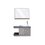 Gabinete de Baño Modena 80 cm Acero Inoxidable