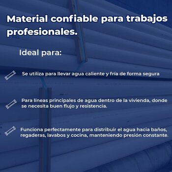 Tubo CPVC Iusa 1 pulgadas x 6.10 m
