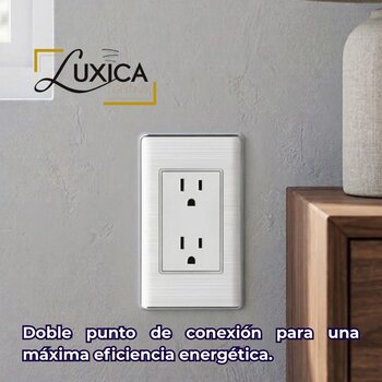 Placa de Contacto Duplex Color Blanco Luxica