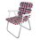 SILLA JARDIN PLEGABLE ENTRAMADO ROJO Y BLANCO