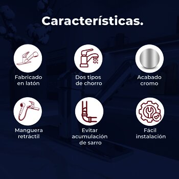 Llave Monomando para fregadero cabezal retráctil Ergo Helvex