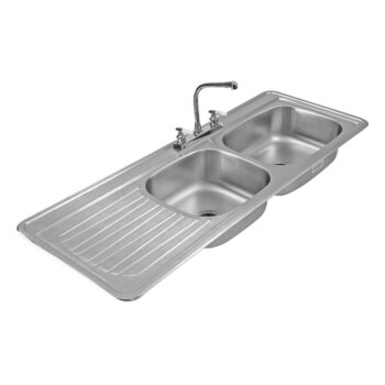 Tarja Fregadero Eb Técnica Con 2 Tinas 1 Escurridor 144 x 54 cm