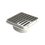 Coladera Universal PVC 4 Cuadrada Rejilla Cromada 100 mm
