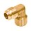 Codo Terminal Gas Latón 3/8 x 1/2 pulg 90 Grados