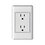 Placa de Contacto Duplex Color Blanco Luxica