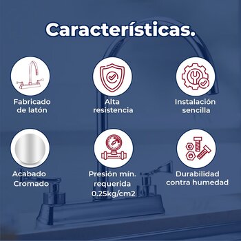 Mezcladora Para Fregadero Albatros Helvex Cromo HM-37