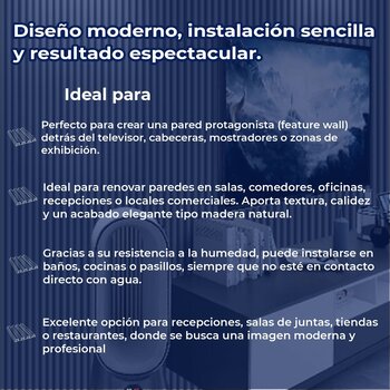 Panel Lambrin para Pared WPC Interior Gris 16.5X290X2.2 CM