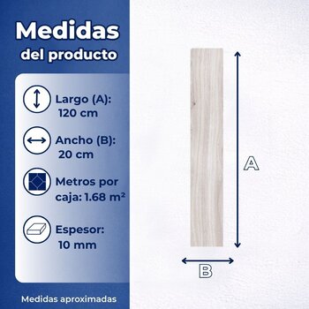 Piso Antiderrapante Harlow Cesantoni 20 x 120 cm Rectificado