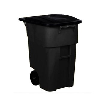 CESTO PLASTICO189 LTS NEGRO CON RUEDAS