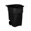 CESTO PLASTICO189 LTS NEGRO CON RUEDAS