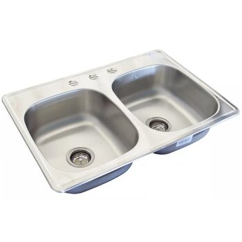 Tarja Fregadero EB Técnica 84 cm x 56 cm Con 2 Tinas C110