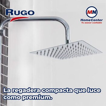 Regadera Ultra Delgada Sin Brazo Cuadrada de 6 x 6" Rugo
