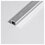Uniperfil listelo 8 mm x 2.5 ml plata cepillado