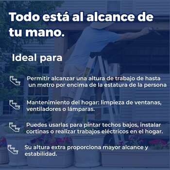 Escalera Tijera Cuprum Aluminio 4 Peldaños 1.53 Mts
