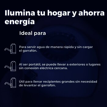 Dispensador de Agua Garrafón Blanco Recargable