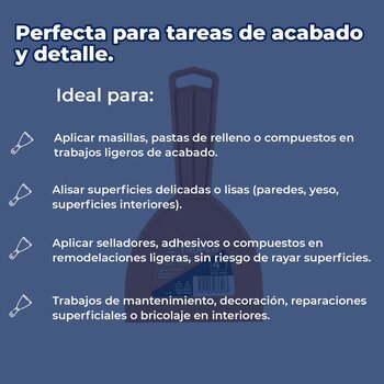 Espátula plástica de 4" pulgadas truper