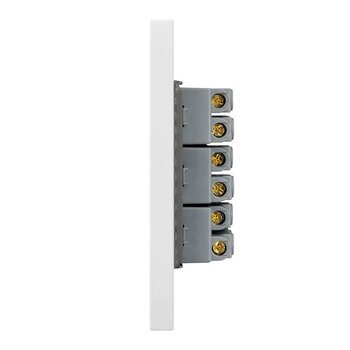 Placa 3 Contactos Lucek Flat Blanco