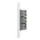 Placa 3 Contactos Lucek Flat Blanco